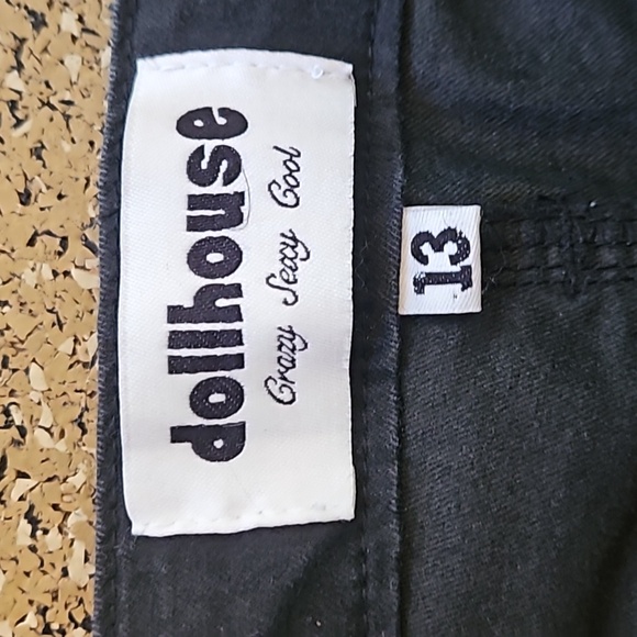 Dollhouse Black White Strip Stretchy Jean Pants Sz. 13 - Picture 4 of 7